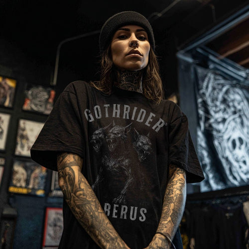 Cerberus Unisex T-Shirt - GothRider Brand