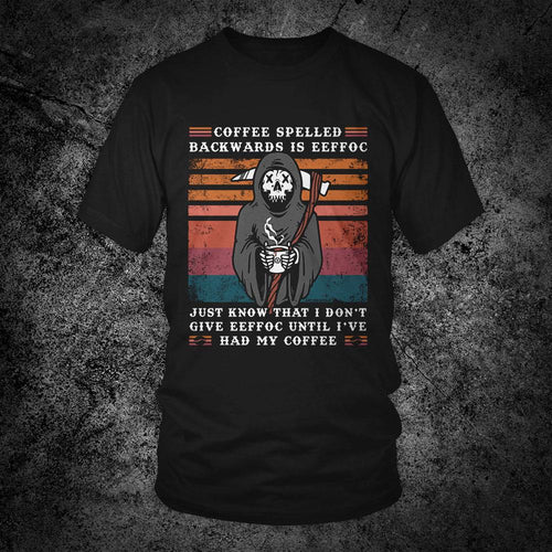 Coffee Spelled Backwards Unisex T-Shirt - GothRider Brand