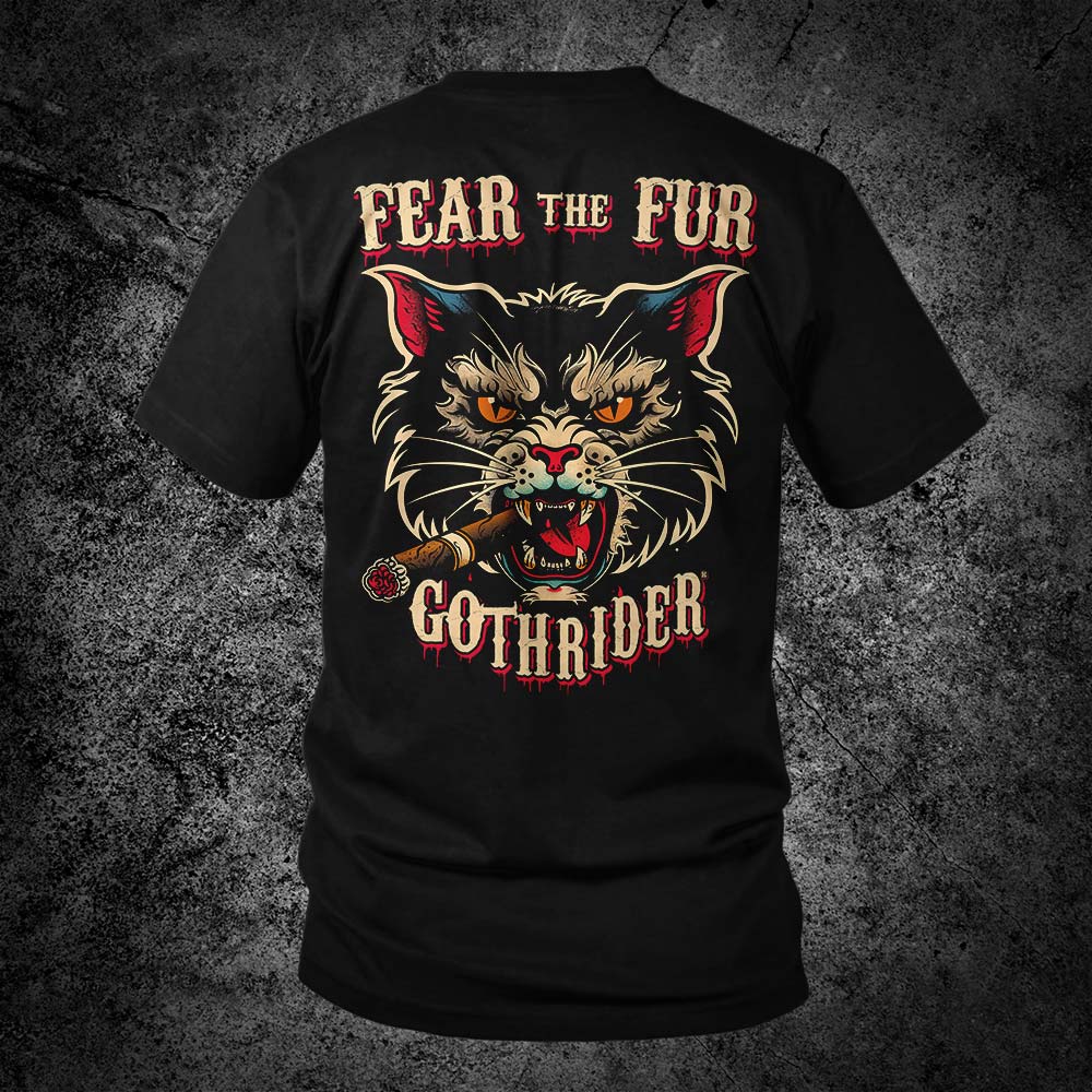 Fear The Fur Unisex T-Shirt - GothRider Brand