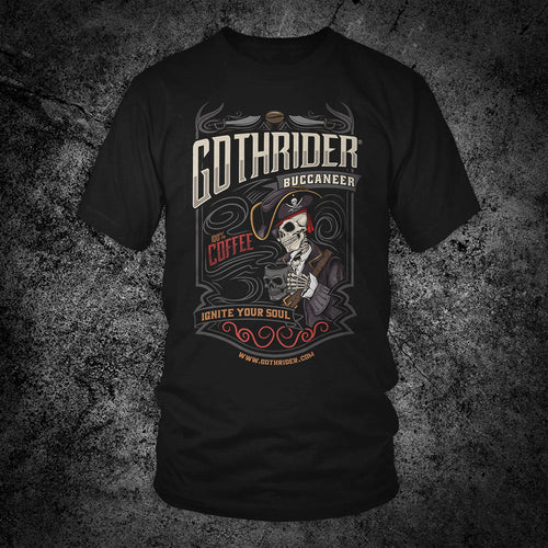 GothRider Buccaneer Coffee Unisex T - Shirt - GothRider Brand