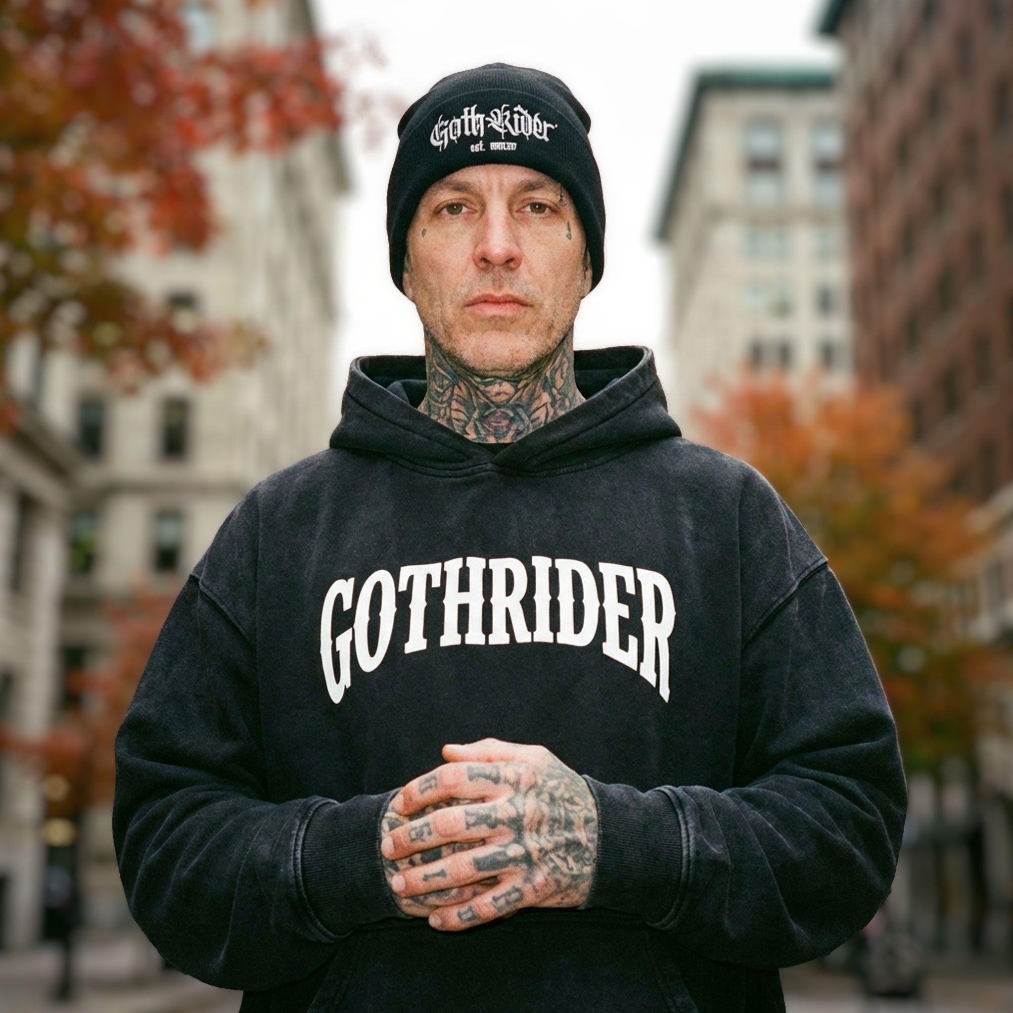 GothRider Classic Embroidered Beanie