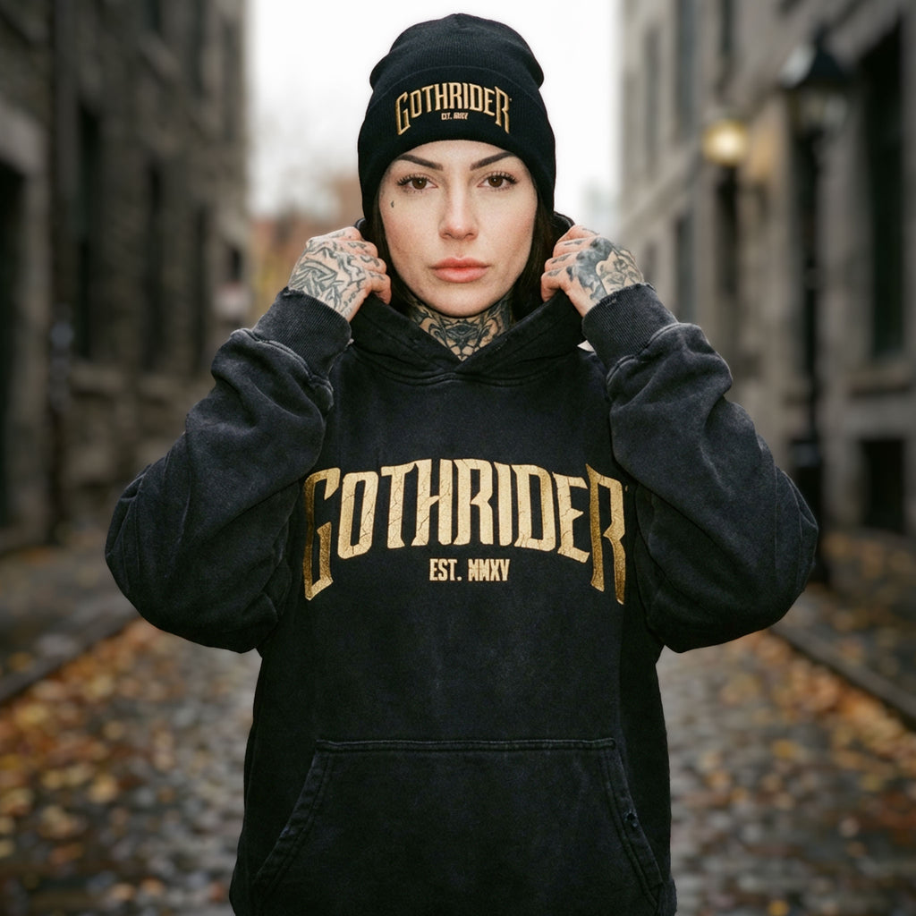 GothRider Embroidered Beanie